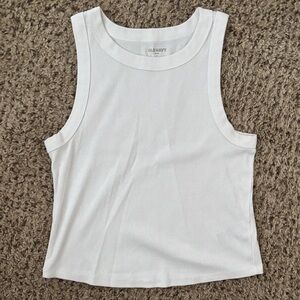 Old Navy Ribbed White Tank Top